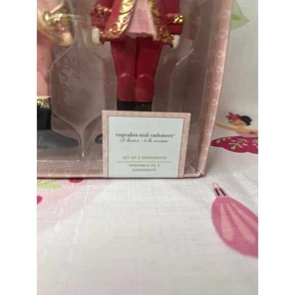 Cupcakes and Cashmere Pink Christmas Ballerina & Nutcracker Ornaments Set - Picture 5 of 5